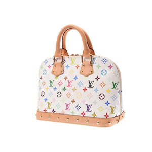 Louis Vuitton White Multicolore Leather Alma Multicolor Handbag